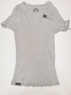 RawGear RG Ribbed Muscle Fit T-Shirt Gray Men’s Large
